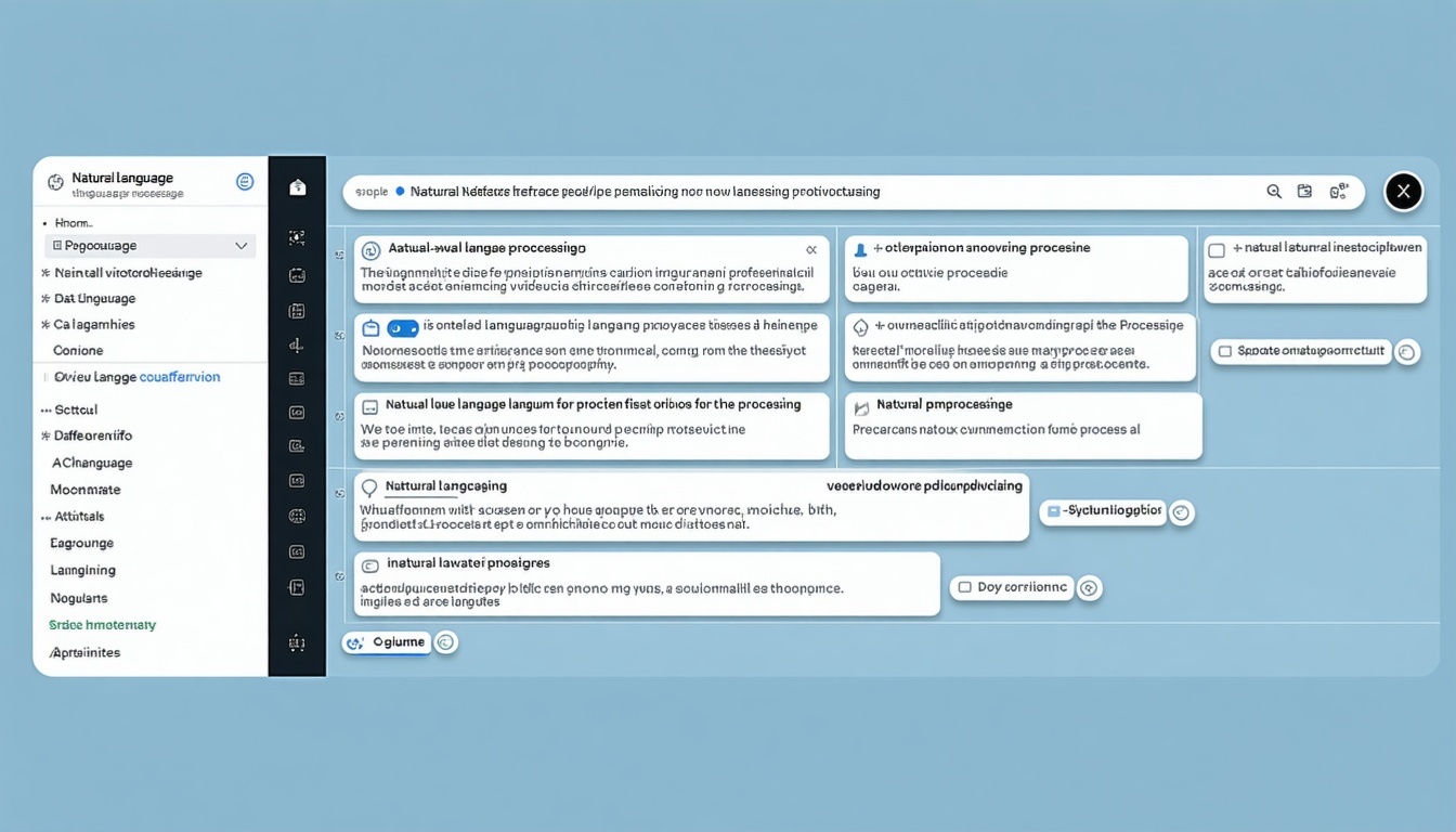 Natural language processing interface